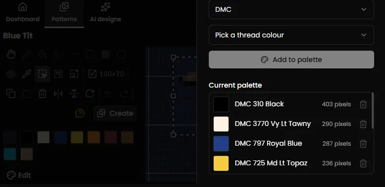 Colour palette